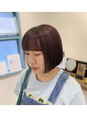 《10代20代30代》アンブレラカラー*ピンク*内巻きボブ