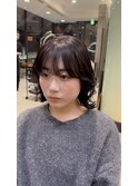 外ハネロブパーマ