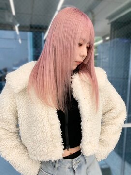 ランテルディ 渋谷(LANTERDIT) 姫カット　ケアブリーチ　ハイトーン　ペールピンク　美髪