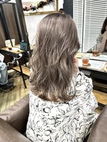 切りっぱなしボブ エアリーロング 美髪 ピンクブラウン