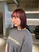 リール(rire)&nbsp;デザインカラーレイヤーカットウェットヘア夏オリーブベージュ