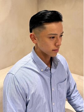 オー(Eau) ツーブロックショート/七三オールバック