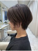 大人ハンサムショート フェザーショート マロンベージュ