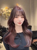 ロンド レア 天神大名店(Lond Le’a) ピンクカラー/暖色カラー/レイヤーカット/韓国ヘア/顔周りカット