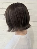 カーキカラー/オリーブカラー/切りっぱなしボブ