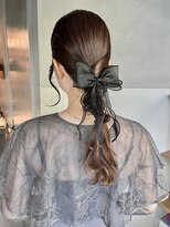 【ローポニーテール】結婚式/二次会/同窓会/銀座/有楽町/ヘア
