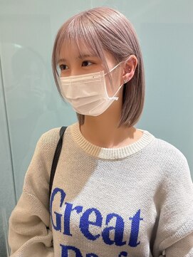 ホープ(hope) 肩上ボブ/ミルクティーベージュ/ブリーチ/大阪/梅田