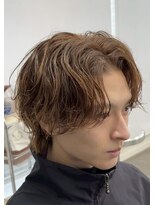 フィフス 渋谷(fifth)&nbsp;渋谷フェザーパーマメンズウルフセンターパートニュアンスパーマ