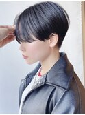 【morio 原宿】黒髪 刈り上げ マッシュしょー