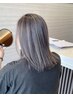 【脱白髪染めハイライト+カット+TR