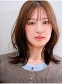 韓国レイヤーミディ×水光肌カラー