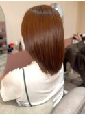 ★アプリコット ストレートロブ レイヤーカット 20代 艶髪