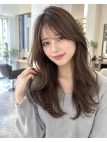 フレイムス ヘアアンドリラックス 大宮東口店(Frames)&nbsp;ミディアムレイヤー20代30代40代髪あり前髪なし面長丸顔越谷