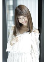 ルルディ バイ アフロディーテ銀座(luludi by APHRODITE)&nbsp;黒髪/グレーベージュ/レイヤーロング/前髪パーマ/銀座