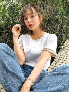 ヘアサロンエム 渋谷店(HAIR SALON M) クールショート/ボブルフ/ピンクベージュ/シルバーカラー