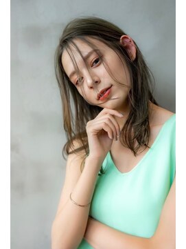 オースティン 門前仲町(AUSTIN) 大人かわいい前髪セシルカットココアブラウンフリンジウェーブ