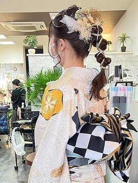 ウエニ シード(SEED) 金剛店【綺麗めポニーで編みおろし】大人ハイライトも人気◎