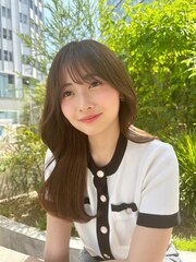 韓国風前髪×チョコレートカラー【髪質改善/新宿/大人ガーリー】