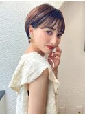 前髪長め大人小顔ショート30代40代50代　藤沢