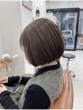 ティエル(TieLu) ミニボブ×グレーベージュ×外国人風