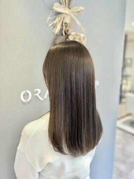 オレンジポップ 南行徳店(ORANGE POP) デザインカラー/レイヤーカット/ウェットヘア/オリーブベージュ