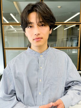 スタートウキョウ 渋谷(STAR TOKYO) 30代大人男性マッシュ×センターパートニュアンスパーマ