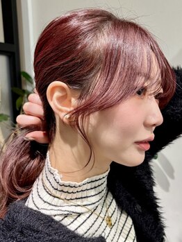 エストアール フクオカ 福岡博多店(est-r. Fukuoka)の写真/【博多 美容室】顔周りカット・前髪カット・レイヤーカット・など韓国風カットは《est-r.》にお任せ◎