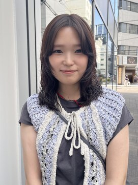 カフ(CAF) CAF FUKO レイヤーカット/ゆるパーマ/グレージュ/大阪心斎橋