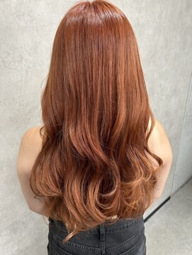 ルノン シェリー(LUNON cheliy) アプリコットオレンジくびれヘアハイライトカラー熊本