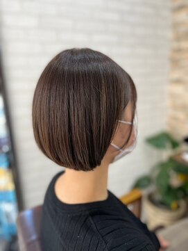 ハサミバイアトリエナガノ 千葉(8sami by atelier nagano) デザインカラー/レイヤーカット/ウエットヘア/オリーブベージュ