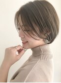 ♪グレージュインナーカラーショートカットショート髪質改善ケア