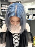 ペールブルー×シルバー