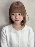 黒髪クラゲヘアーオリーブグレー小顔ココアベージュ