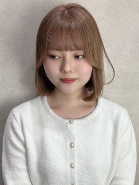 ルノン(LUNON) 黒髪クラゲヘアーオリーブグレー小顔ココアベージュ