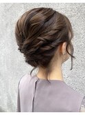 えりあし3センチボブ　お呼ばれアップスタイル