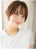 グレーブラウン似合わせカット小顔丸みショートY北浦和30代40代