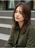 ミディアムヘア/ココアグレージュ/小顔/髪質改善/越谷/10代20代