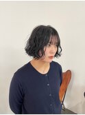 《SAYAKA》暗髪ボブパーマ