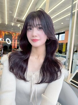 ロンドルーチェ 心斎橋(Lond luce) ダークアッシュ/ミディアムレイヤーカット［髪質改善/縮毛矯正］