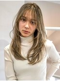 《CODE.LINE》セミロングレイヤーハイライト