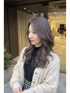 アース 豊橋店(HAIR&MAKE EARTH) 透明感ラベンダーグレージュ