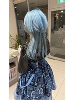 ステラ ヘア デザイン サロン(STELLA hair design salon) クラゲヘア 水色カラー ブリーチ 【杉若】