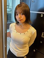 インク サカエ(inq sakae)&nbsp;透明感ワンカラー/ブラウンベージュ/ショートレイヤーボブ