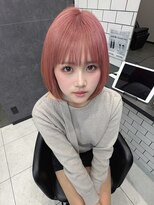 ラルガ 黒崎(Raruga) アイドル風ブリーチピンクカラー×ボブ