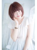 キュートでカジュアルなラフカールボブ
