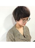 clan小顔厚めバングマッシュショート