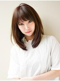 ナチュラルひし形フェミニンヘア