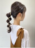 【FOLK】ポニーテールに巻きつけるだけ簡単アレンジ♪