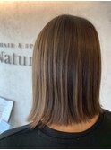 外ハネの切っぱなしボブでお手入れ簡単スタイル☆