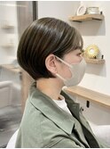 耳掛けボブ オリーブカラー
